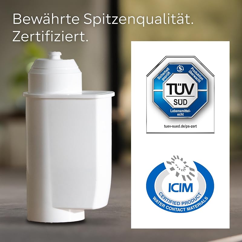 Siemens Original BRITA INTENZA Wasserfilter mit Aromaring, TZ70033A, 3er Pack, verbessert den Kaffeegeschmack, schützt die Espressomaschine, speziell entwickelt für Kaffeevollautomaten