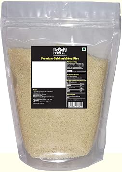 Delight Foods Premium Pure Aromatic 2 Years Old Gobindobhog Rice - 700gm Set of 2 Packets 500gm + 200gm