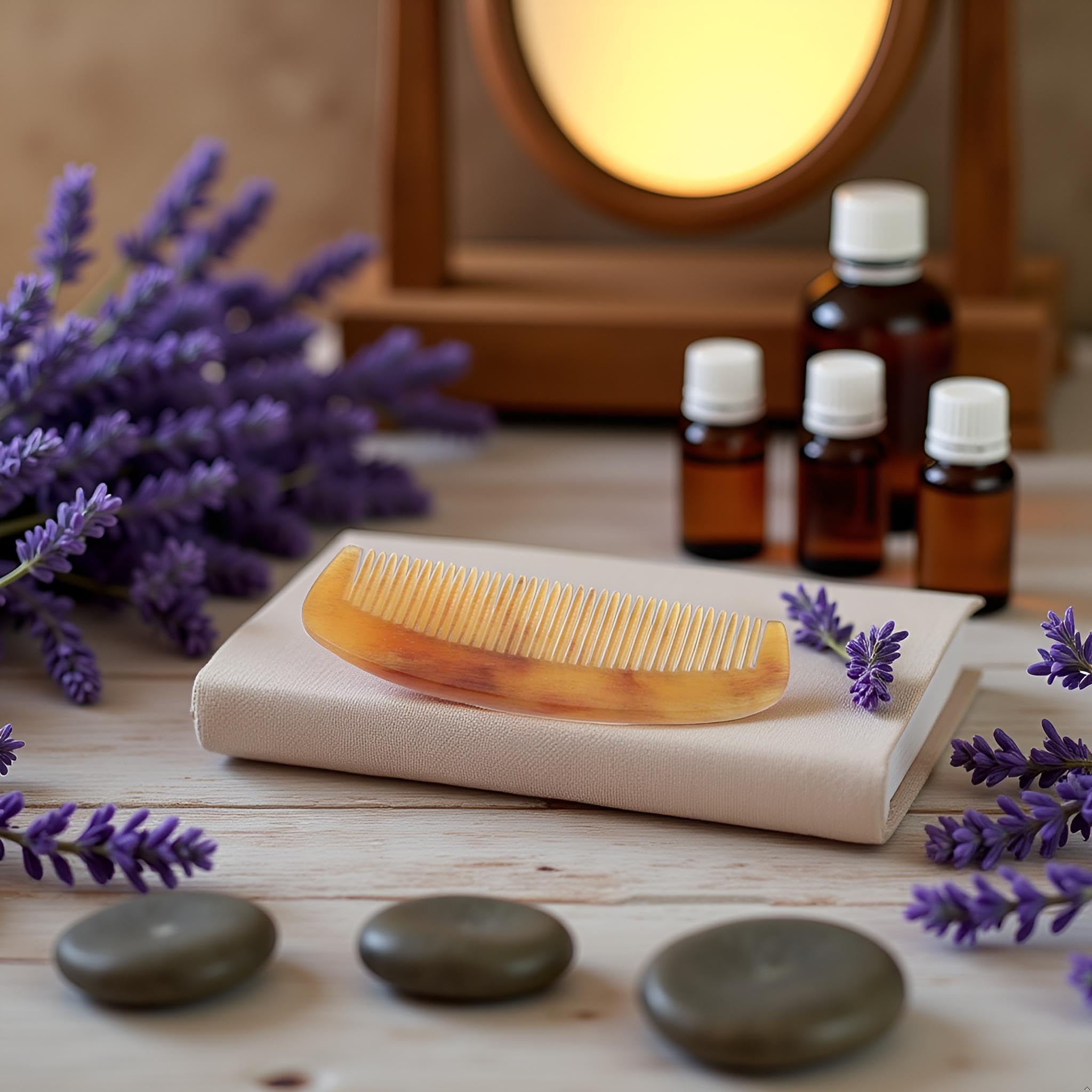 1pc Natural Ox Horn Comb Of Hair No Static Health Care Hair Brush Hairdressing Comb For Hairs,Size2,Hairs Cares,Small in Size,Hairs Combs Beauty and Personal Care,Styling Tools and Appliances