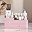 MIUOPUR Makeup Organizer for Vanity, Large Capacity Desk Organizer with Drawers for Cosmetics, Lipsticks, Jewelry, Nail Care, Skincare, Ideal for Bedroom and Bathroom Countertops - Large Pink