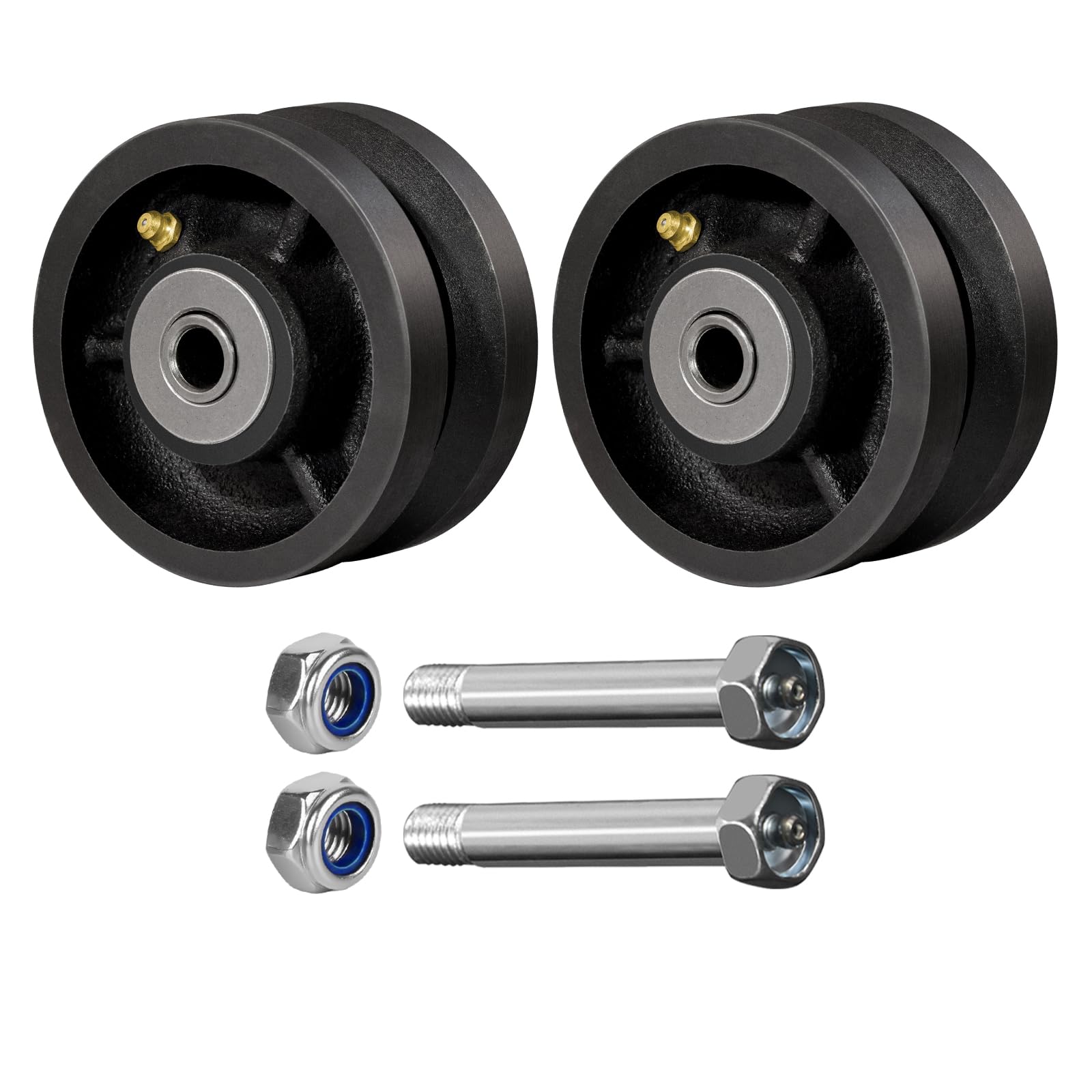 4" x 1.5" V-Groove Steel Wheel, 7/8" Wide 90° Groove Fits 1" Angle Iron Track, Heavy Duty Industrial Track Wheel with Relief Groove, High Load Capacity（2 Pack） — Amazon image 24