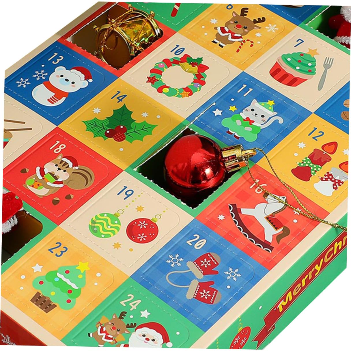 UTHCLO 15 Stück Teiliges Leere DIY Weihnachtsboxen aus Papier zum Befüllen mit Süßigkeiten für Familien Weihnachten Countdown Dekoration