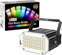 Vista 7 de Luz estroboscópica LED, 48 luces LED blancas intermitentes, flashbulb, estroboflash, estroboflash, cuerpo negro, uso para discoteca, salón de baile