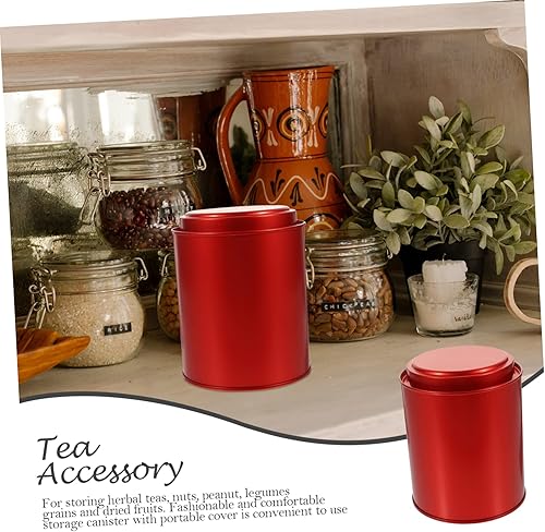 Miniatura 2 de UPKOCH 3 piezas de frutos secos multi- especias de cocina mini suministro de acero tarros de té tarros de té recipientes para el hogar escritorio