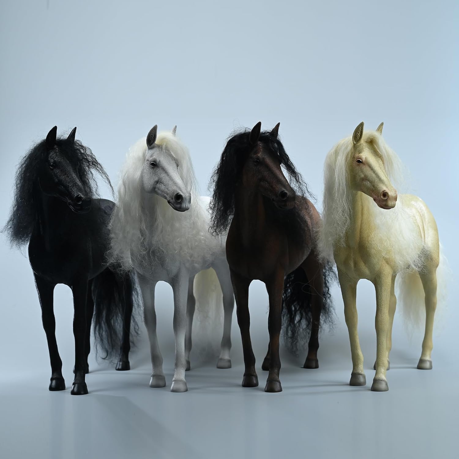 MMOS X JXK Akhal Teke Horse Statue for Home Decor, Durable Polyresin with Intricate Details, Horse Sculpture Gift for Horse Lovers