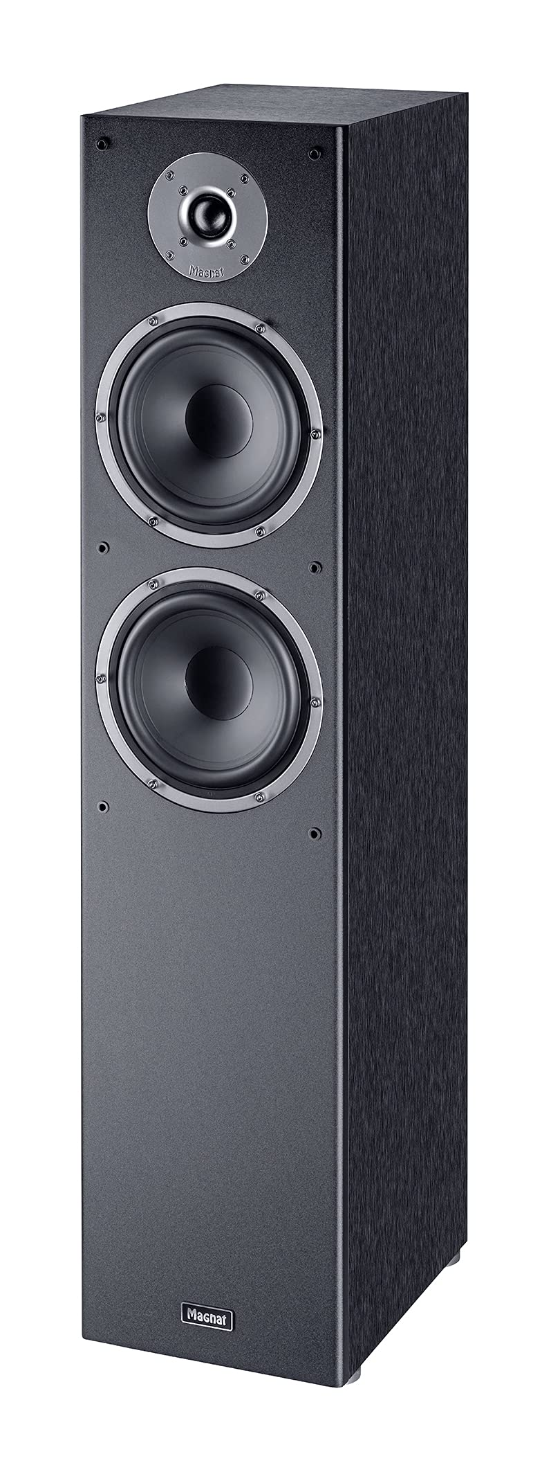 Magnat Monitor Reference 5A, Bluetooth-Stereo-Standlautsprecher mit HDMI, hochwertiger Phono-Vorverstärker, 1 Paar, schwarz | Aktives 2.5-Wege-Stereo-Paar mit 2x60 W RMS, HDMI ARC, Bluetooth 5.0 aptX, Phono/RCA, optischem Eingang und AUX.
