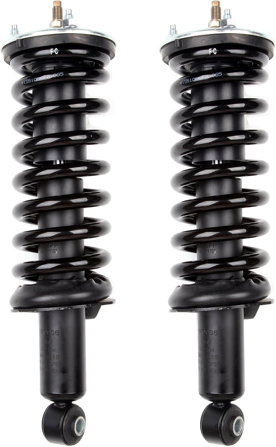 ECCPP Amortiguador completo de 2 pares delanteros y amortiguadores para 2009-2012 para Suzuki Equator, 2005-2012 para Nissan Pathfinder, 2005-2013