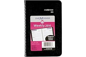 2019 DayMinder Weekly Pocket Planner, 3 1/2" x 6 3/16", Black