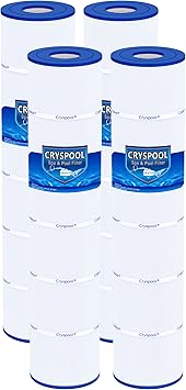 Cryspool 07112 Filter Compatible with Clean and Clear Plus 520, CCP520, PCC130, R173578, 178585, 817-0143, C-7472, FC-1978, 4130 Sq. Ft Pool Filter Cartridge, 4 Pack