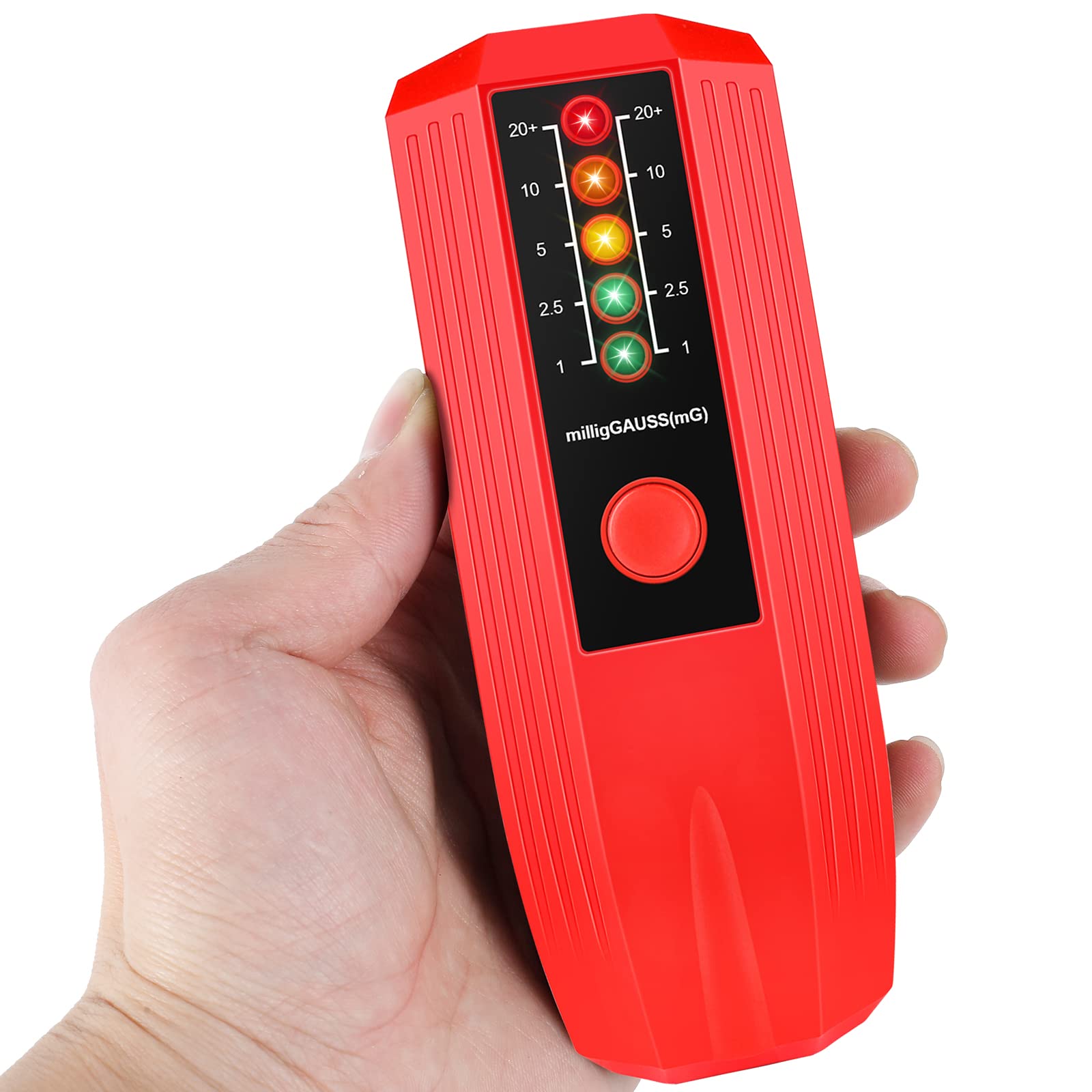 Tcwhniev EMF Meter, High Accuracy Electromagnetic Field Radiation Detector, Battery Powered Electric EMF Detector(Reddish black)