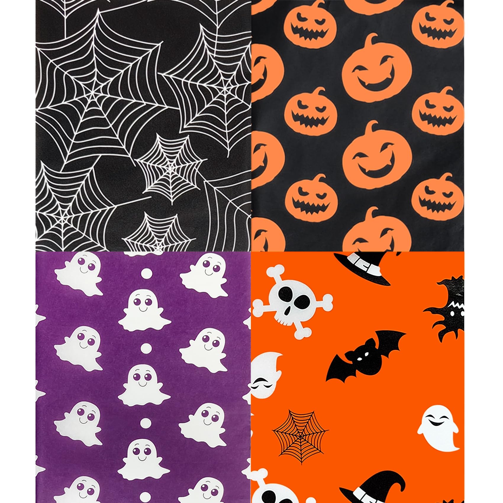 20 Sheets Halloween Tissue Paper 50 × 35 cm, Halloween Paper for Gift Wrapping & Crafts(Style A)
