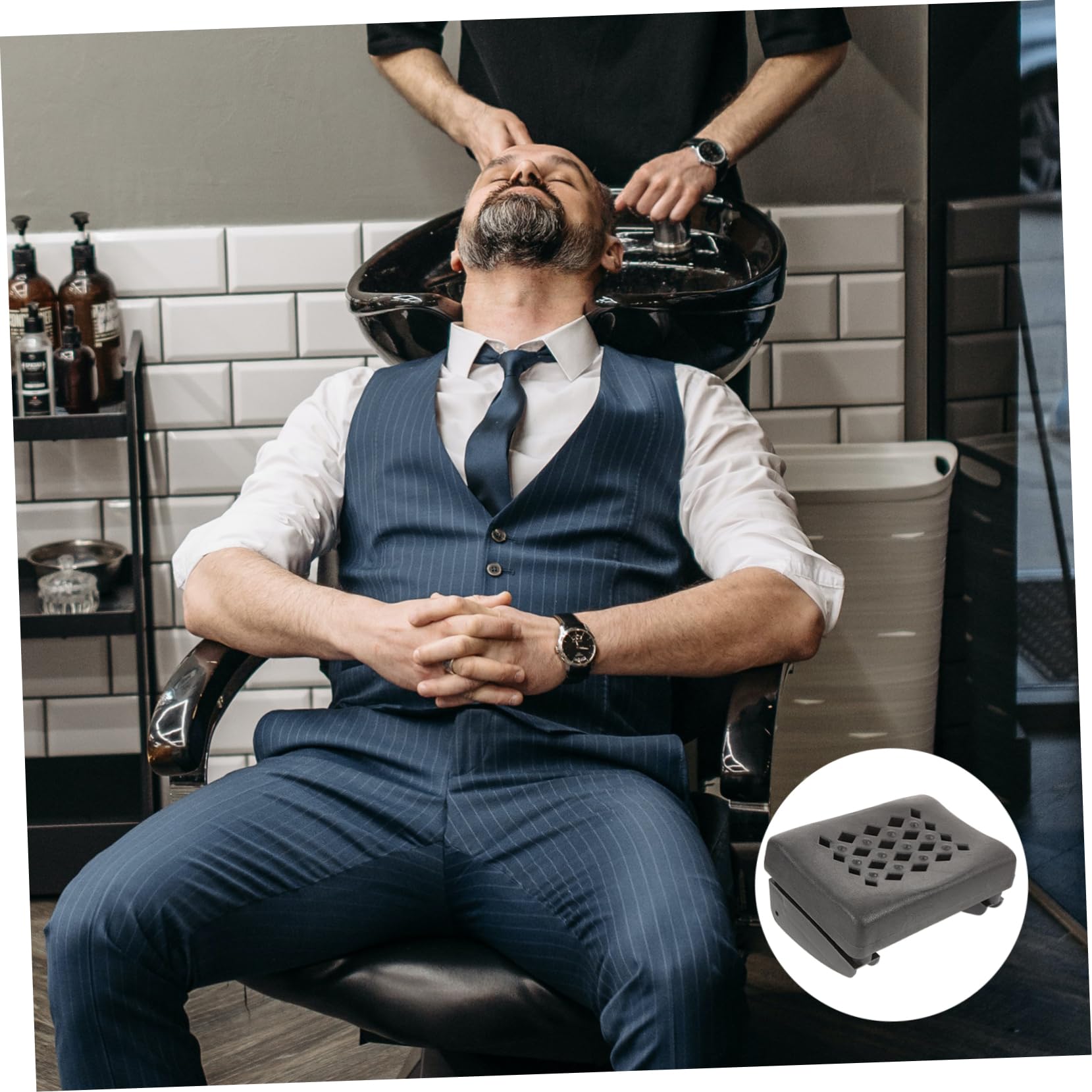Ipetboom Cojín Lavabo Reutilizable Almohada Champú Peluquería Soporte Cuello