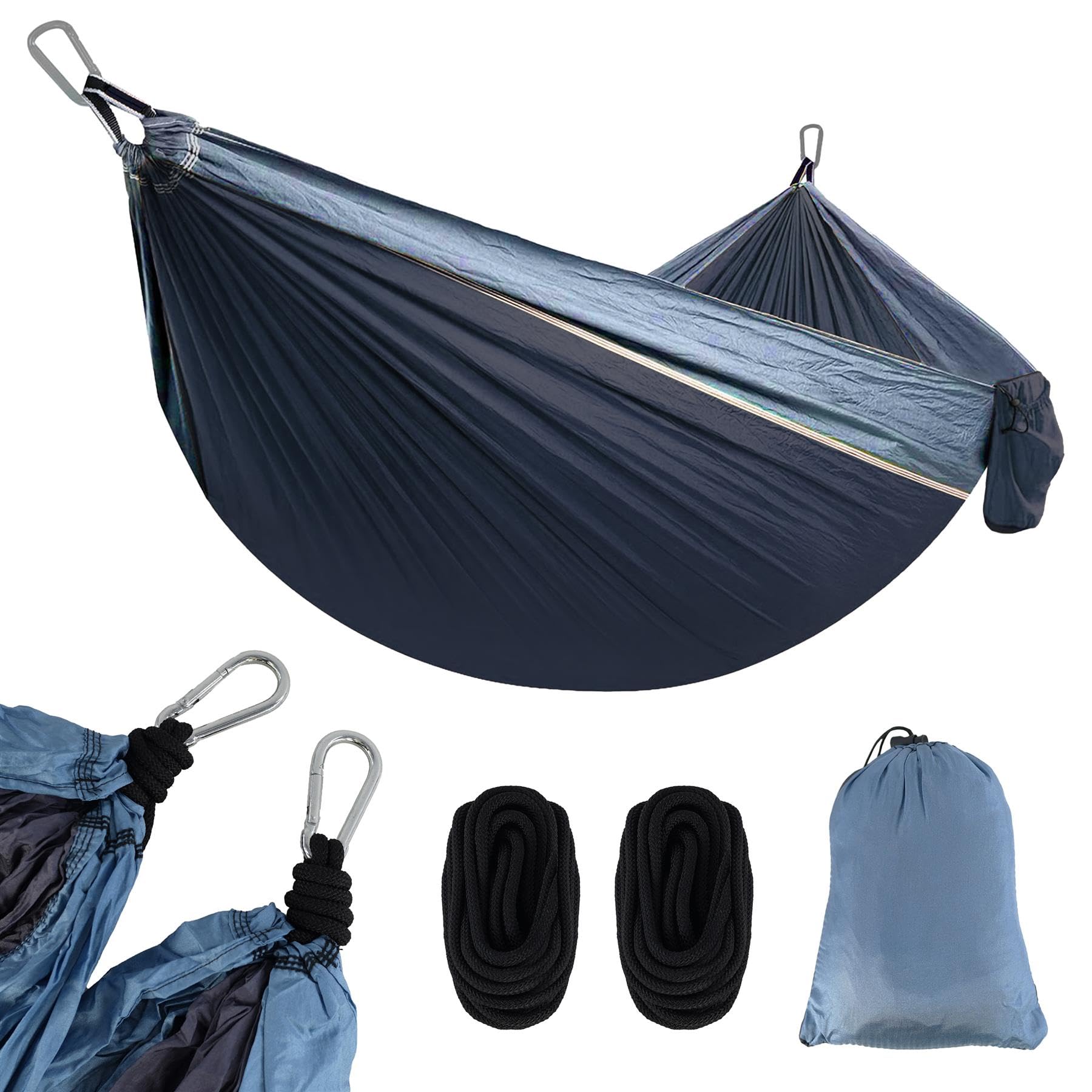 Geezy Travel Hammock For Camping 210T Nylon Portable Hanging Swing Backpacking Bed