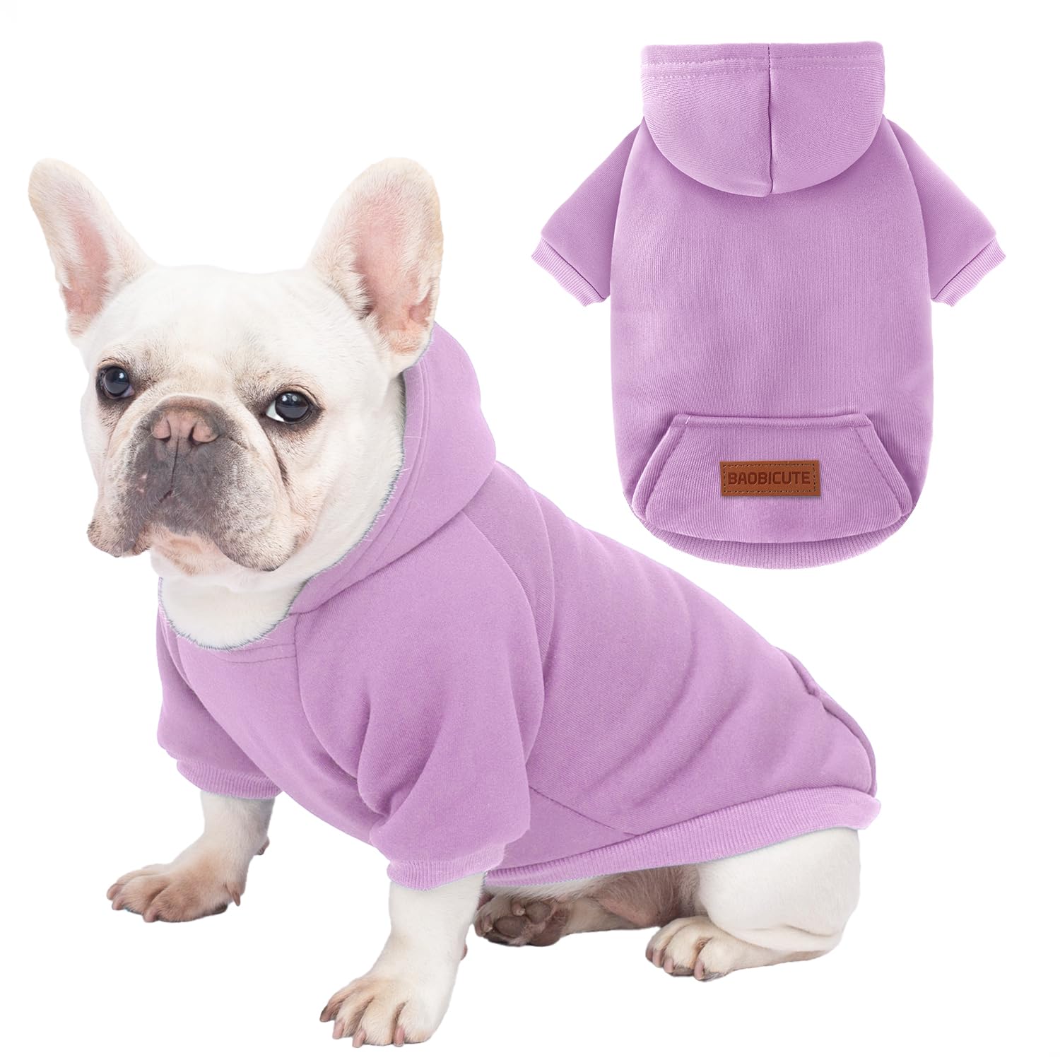 1 Pack Dog Hoodie Warm Hood Dog Sweater Cold Weather Small Dogs Sweatshirt Comfort Pet Clothes for Small Medium Dogs with Pockets Chihuahua Clothes for Male Female Girl Boy Sporty Daily Wear