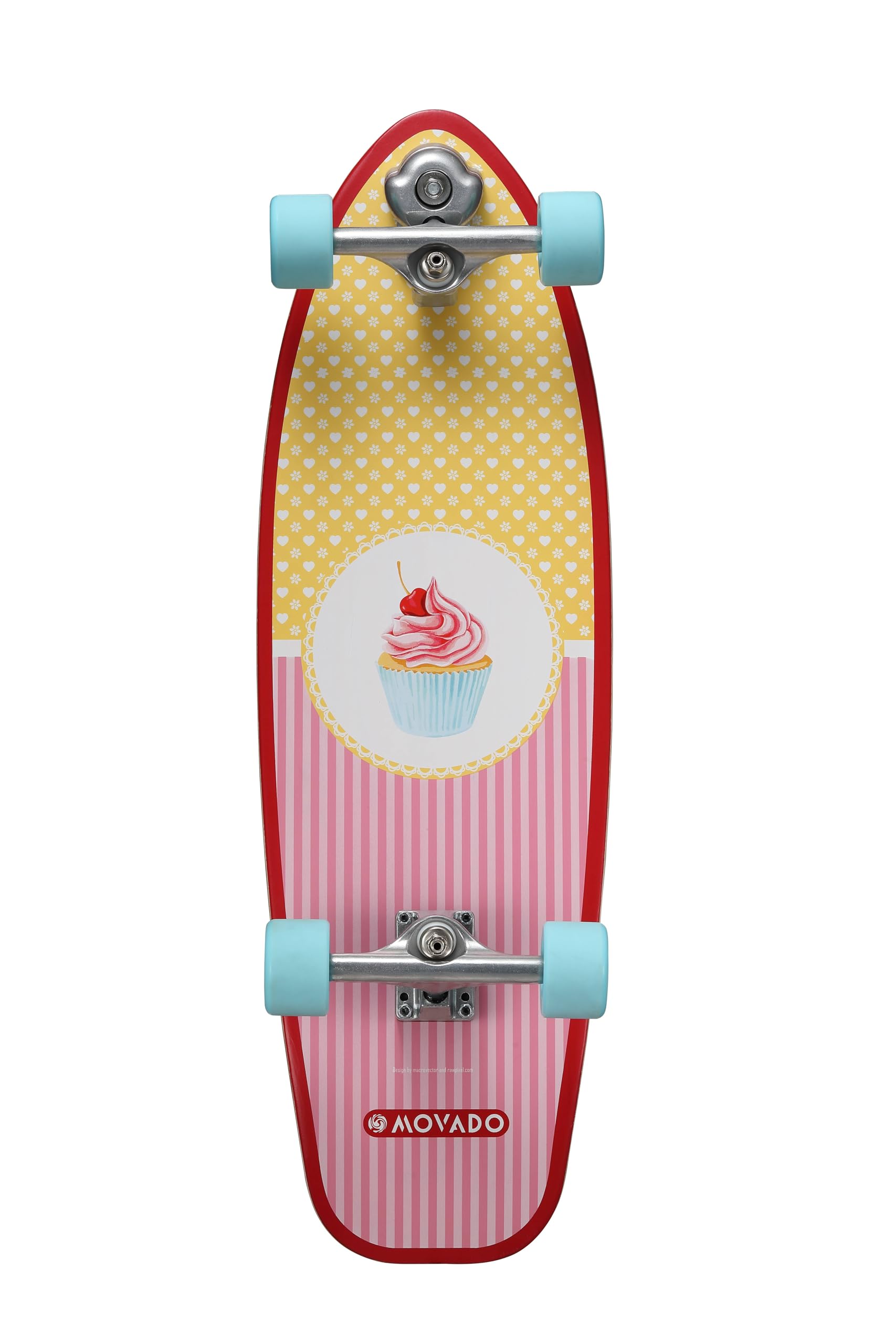STAR SCOOTER Monopatín Surf Skateboard Longboard Vintage Retro Cruiser 65mm ABEC-11