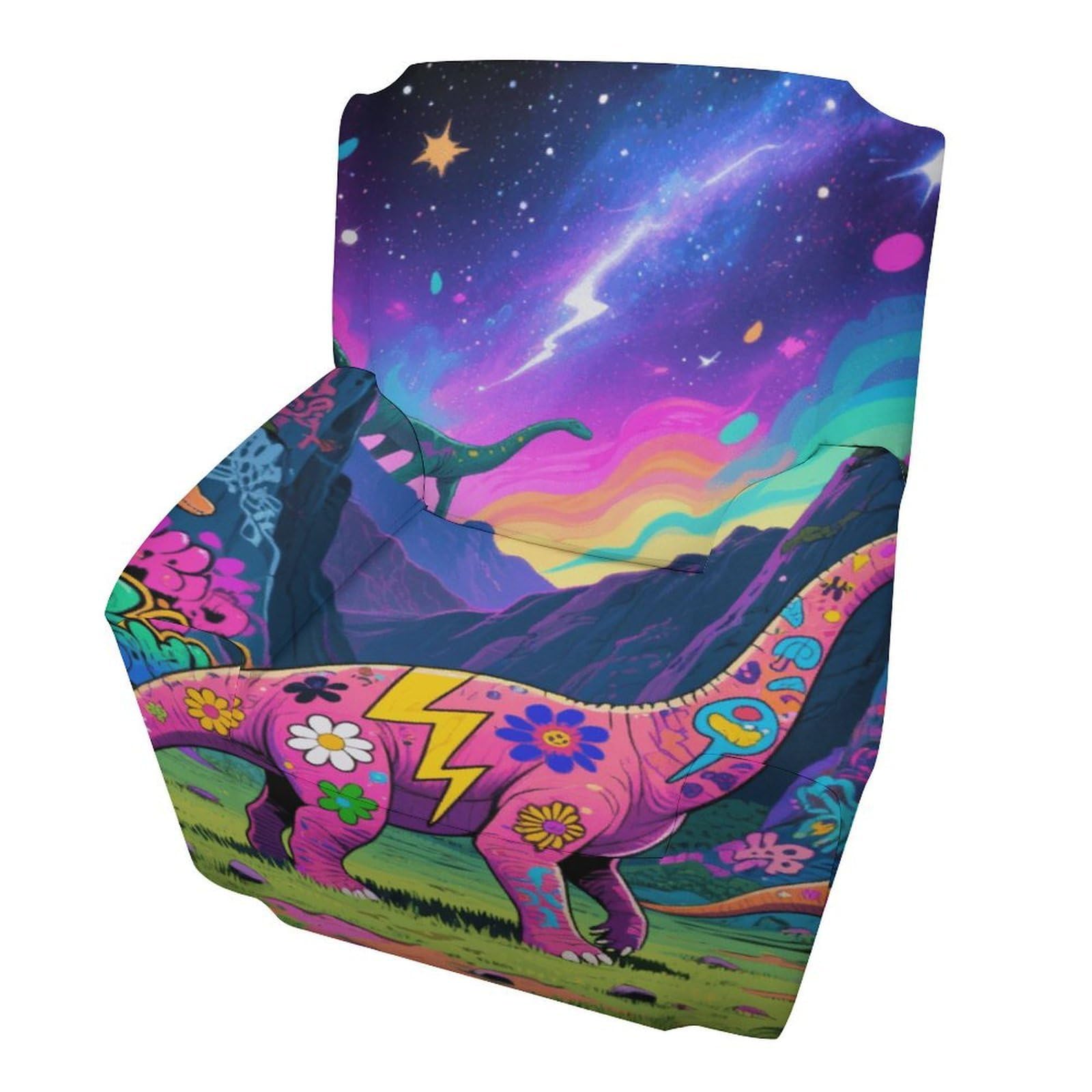 Fekiloot Style Graffiti Dinosaur Couch Cover Sofa Cover Sofa Slipcover