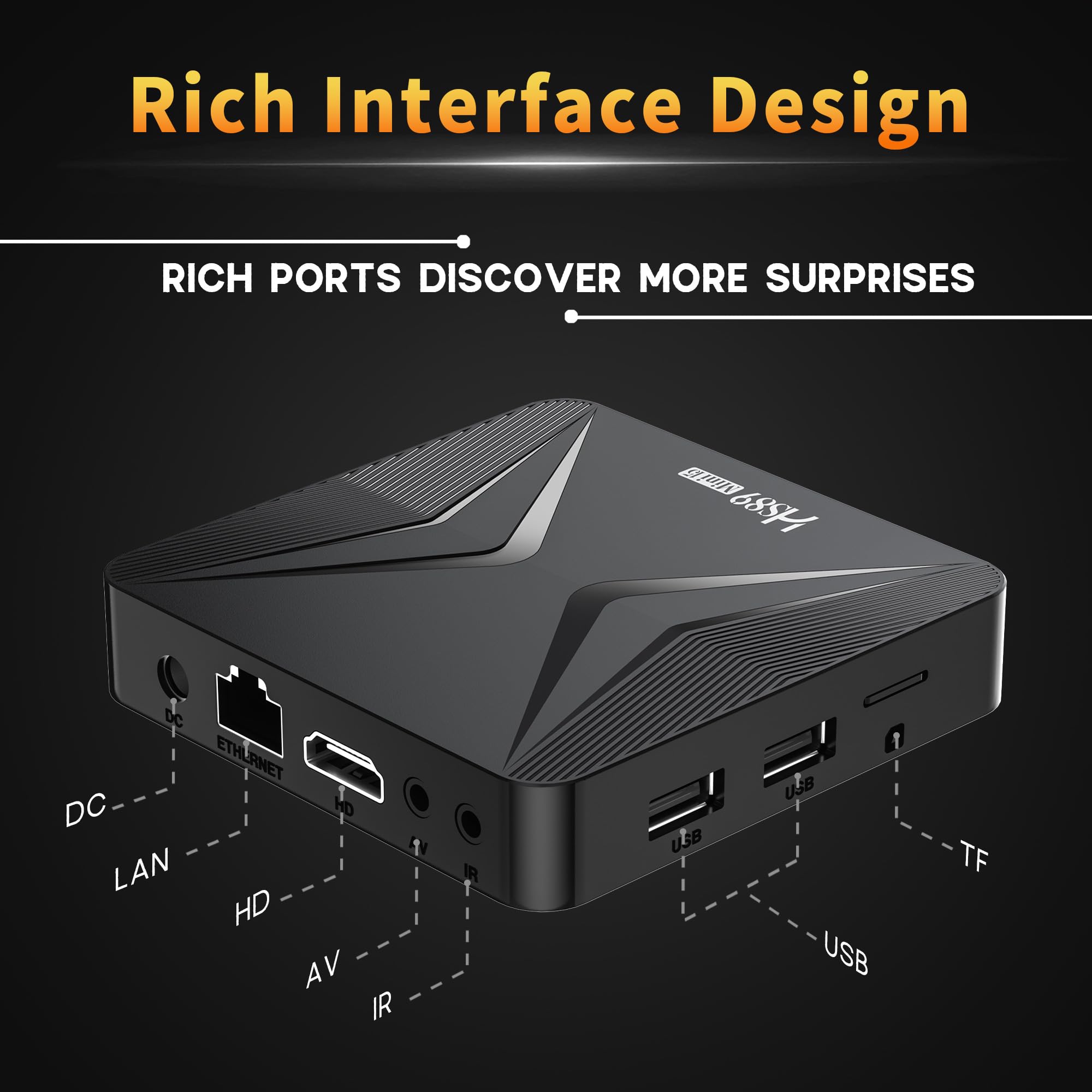 Android TV Box,Android 14.0 Caja de 4 GB de RAM, 32 GB de ROM