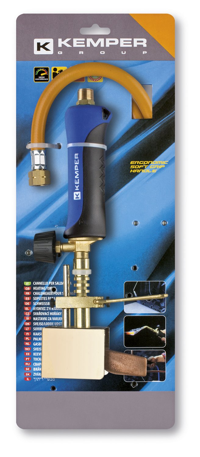 Kemper 1217RT Cannello Orizzontale con Mazza di Rame e Tubo di Raccordo, Beccuccio 20 mm