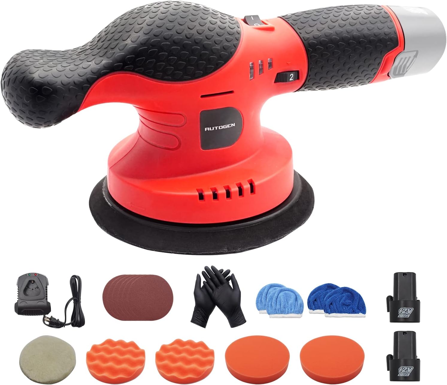 AUTOGEN Cordless Car Buffer Polisher 6 Inch Portable Wireless Polisher