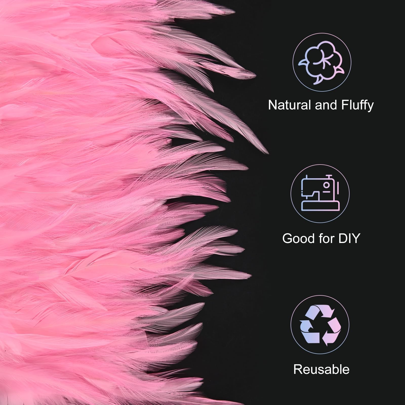M METERXITY Rooster Feather Trim Fringe - Image 2