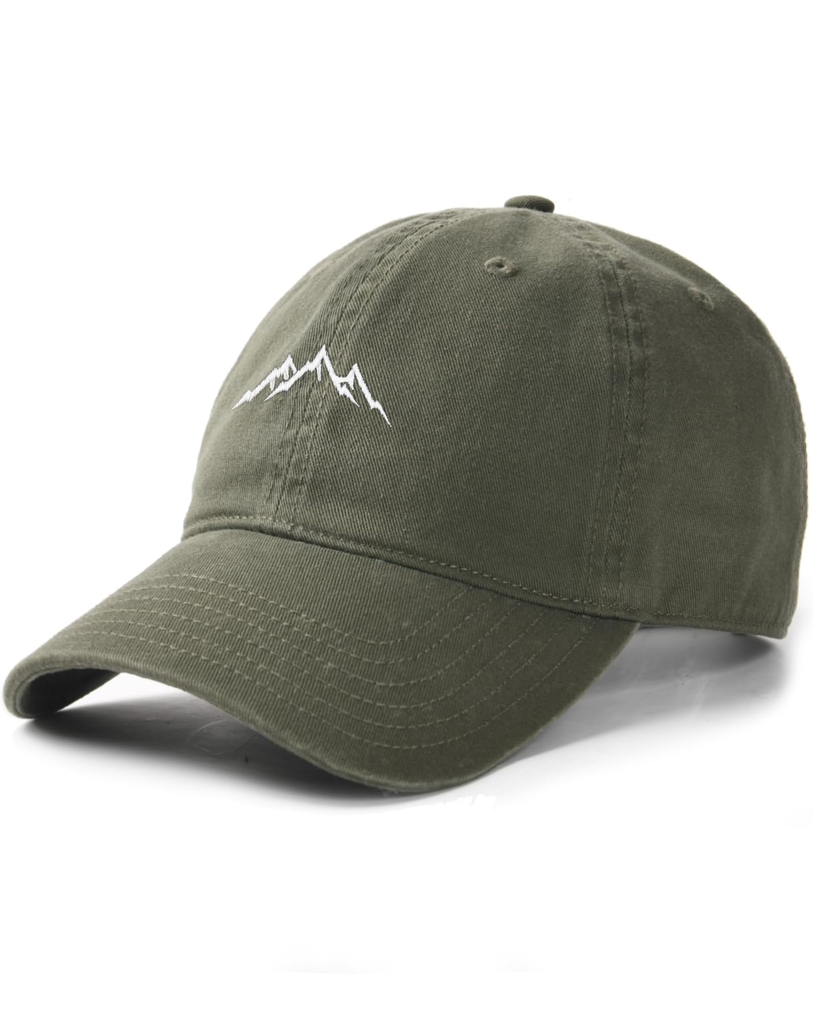 FURTALK Baseball Cap Men Mountain Embroidery Dad Hat Unstructured Soft Vintage Washed Cotton Outdoor Hats for Men, Green, M-L