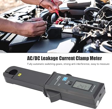 Leakage Current Tester, AC DC Leakage Current Clamp Meter, ETCR6000B Clamp Leaker Tester 0mA-60.0A Non Contact Car Clamp Leaker for Detecting Electrical Leaks in Various Applications