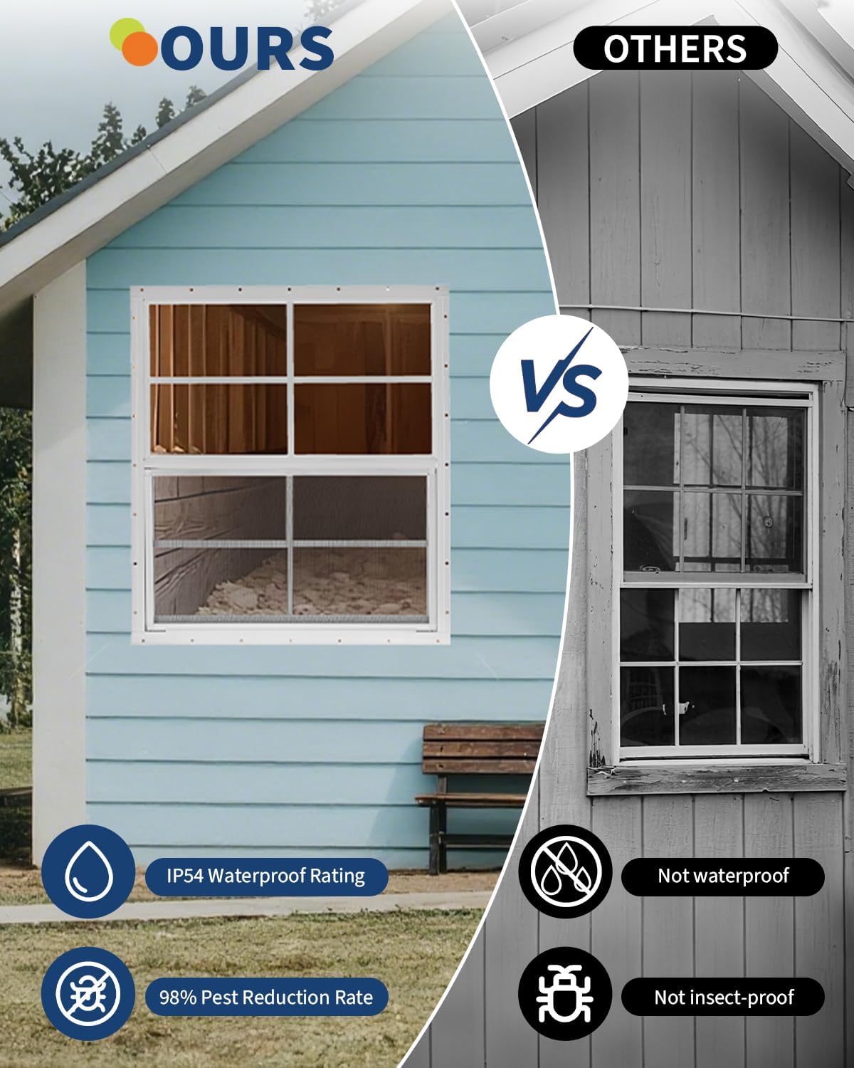 12x18 Inch Aluminum Shed Window, Flush Mount Sliding Window with Tempered Glass and Screen for Ventilation in Shed, Chicken Coop, Playhouse, Garage