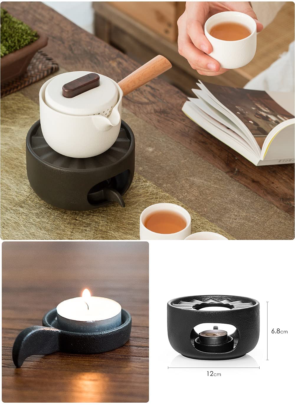 Amazon | キャンドルスタンド 保温 耐熱ガラス ティーポット ポット