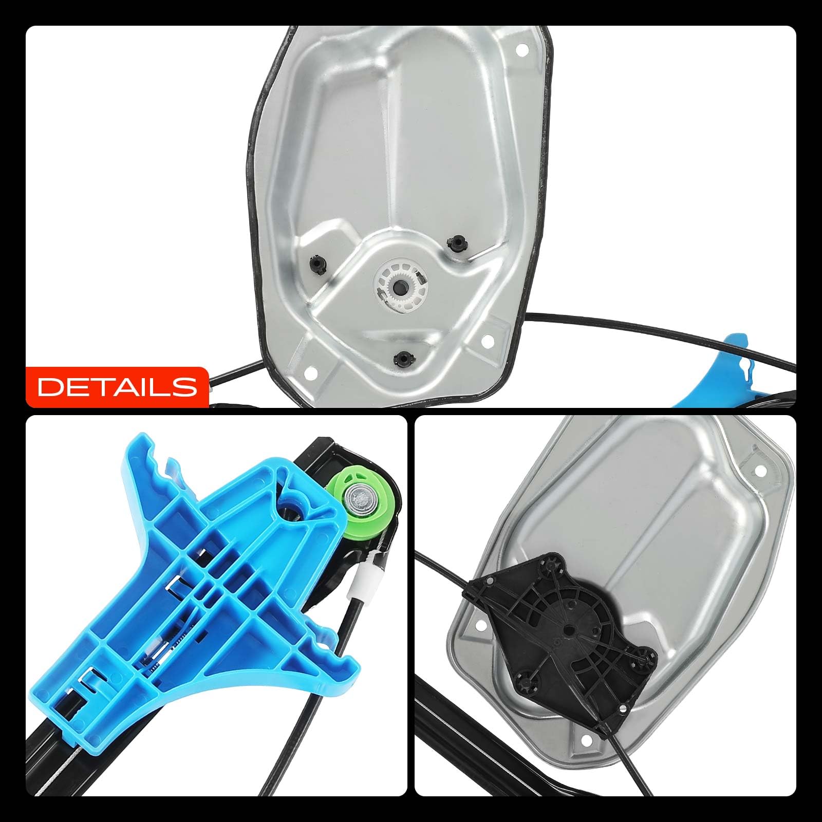 Frankberg Elevalunas Eléctrico Trasero derecho Compatible con Golf V 1K1 Compacto 2003-2008 J.e.t.t.a III 1K2 Berlina 2005-2010 Replace# 1K5839462