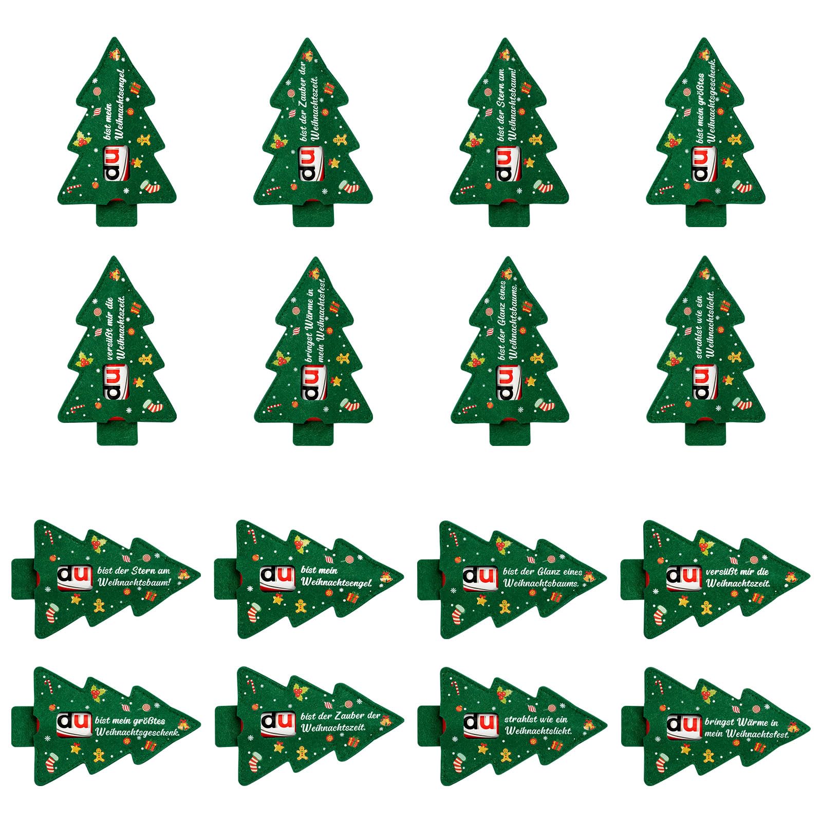 kleine Weihnachtsgeschenke, Weihnachten Hülle Filz Geschenk für Schokolade Verpackung, Weihnachtsgeschenke Kleinigkeiten für Kollegen Team Mitarbeiter Erzieherin Freunde Familie