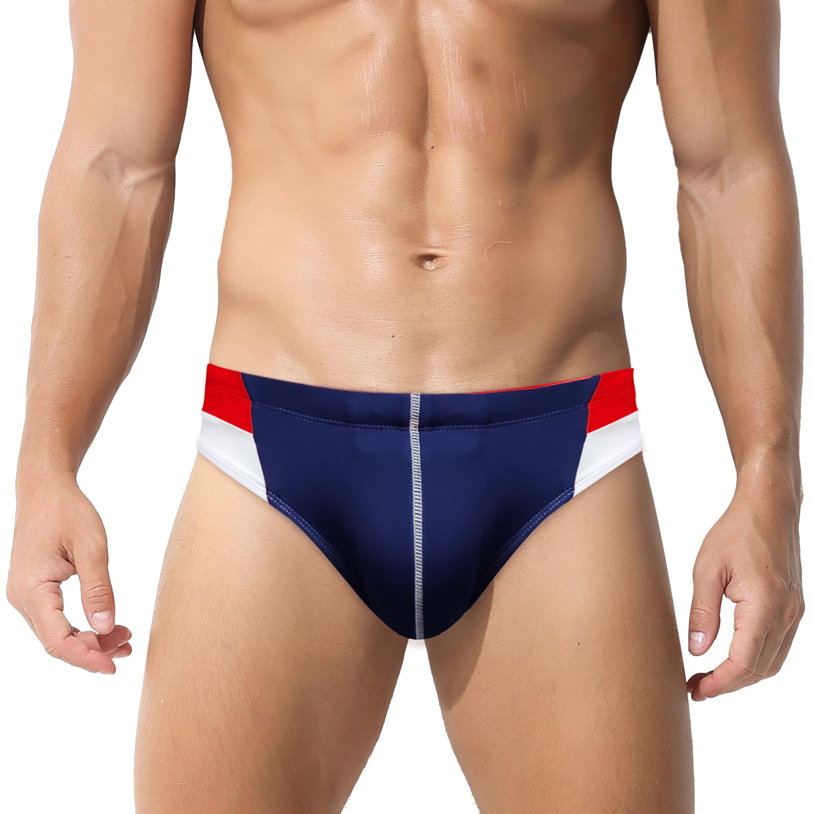 Bañador corto sexy para hombre AIEOE triangular sin rozaduras con copas moldeadoras 7