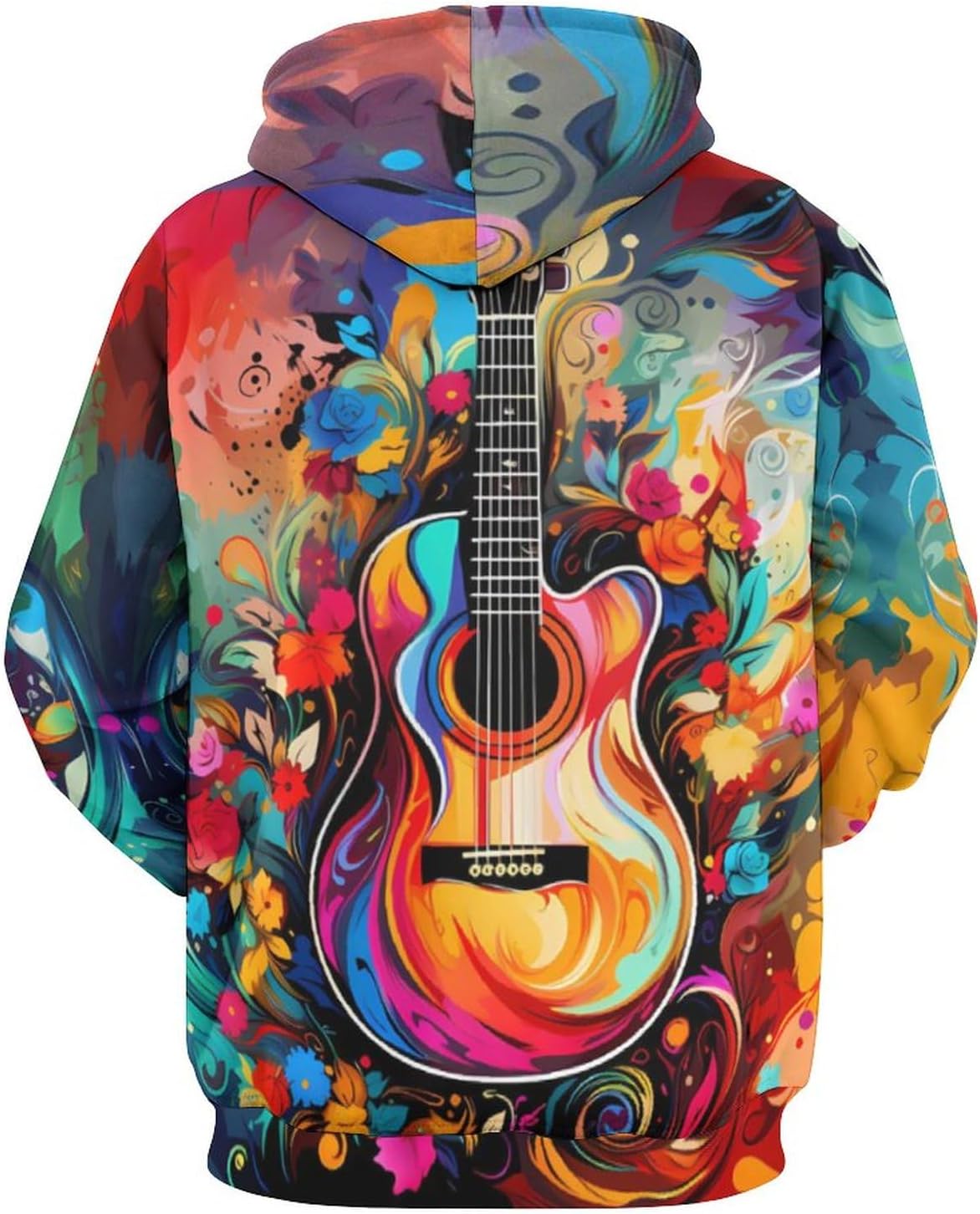 MARSVOVO Mens Skull Hoodie Sweatshirt Long Sleeve 3D Printed Cool Pullover Hoodie for Men Trendy Outdoor Hoodies for Men - Image 4