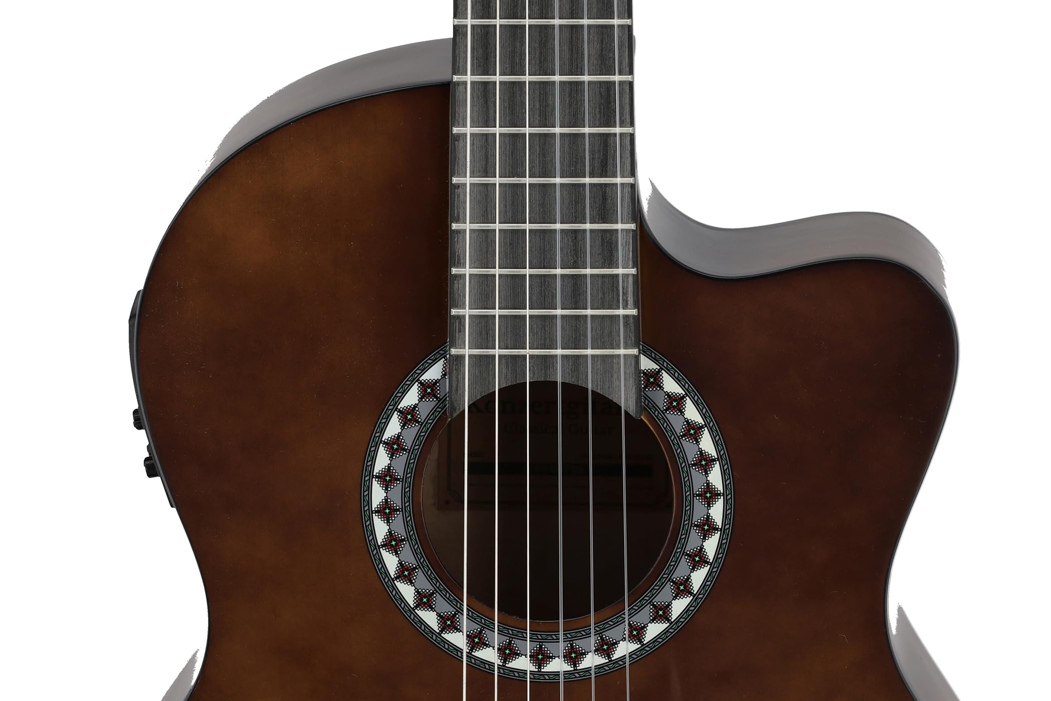 GEWA Chitarra Classica E-Acustica Basic 4/4 Corpo Tiglio Pickup EQ Accordatore Cutaway Noce