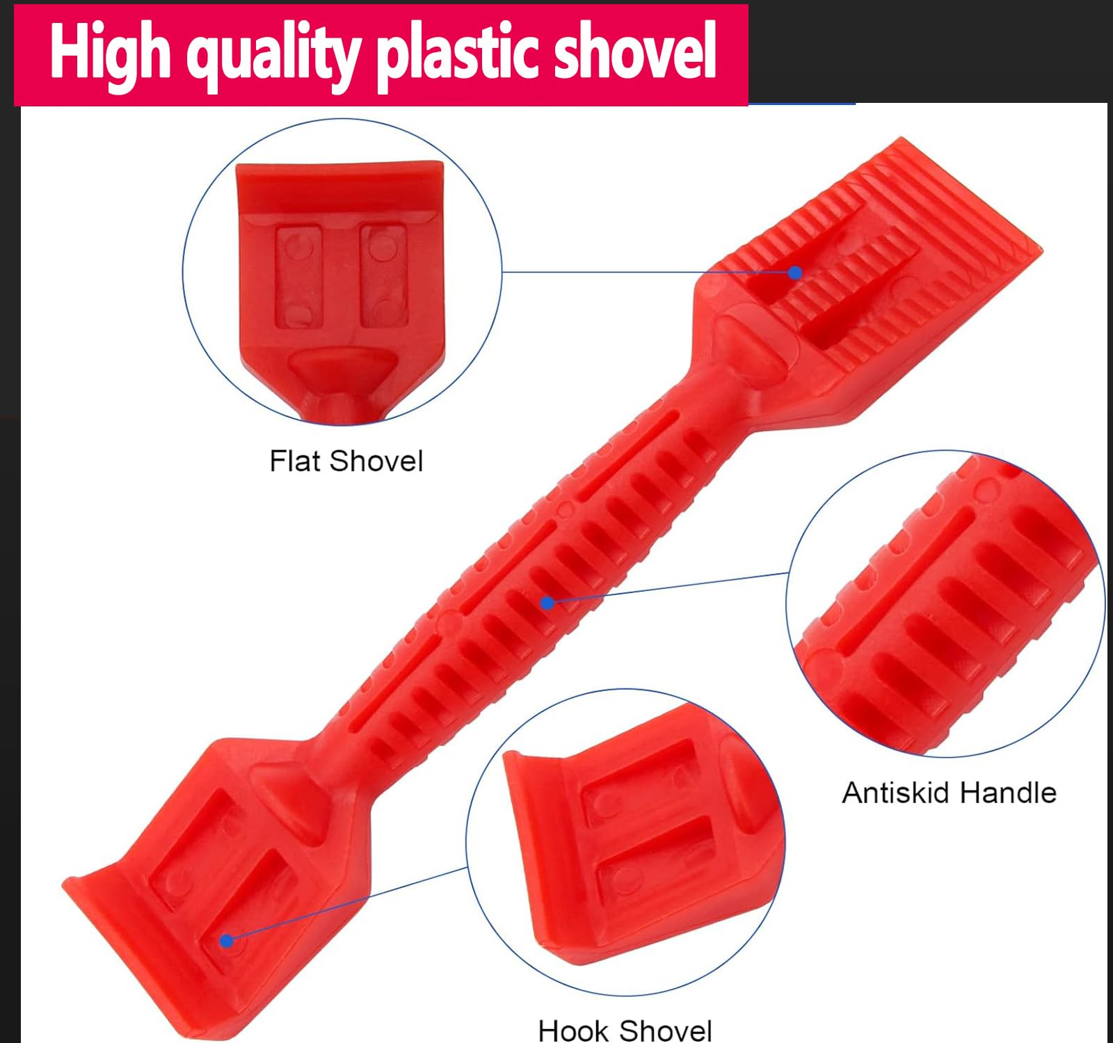 Window Glazing Tool Kit, 4 pcs Heavy Duty Glazing Tools: Ruber Hammer, Shovel Paddle for Glazing/Deglazing - Image 4