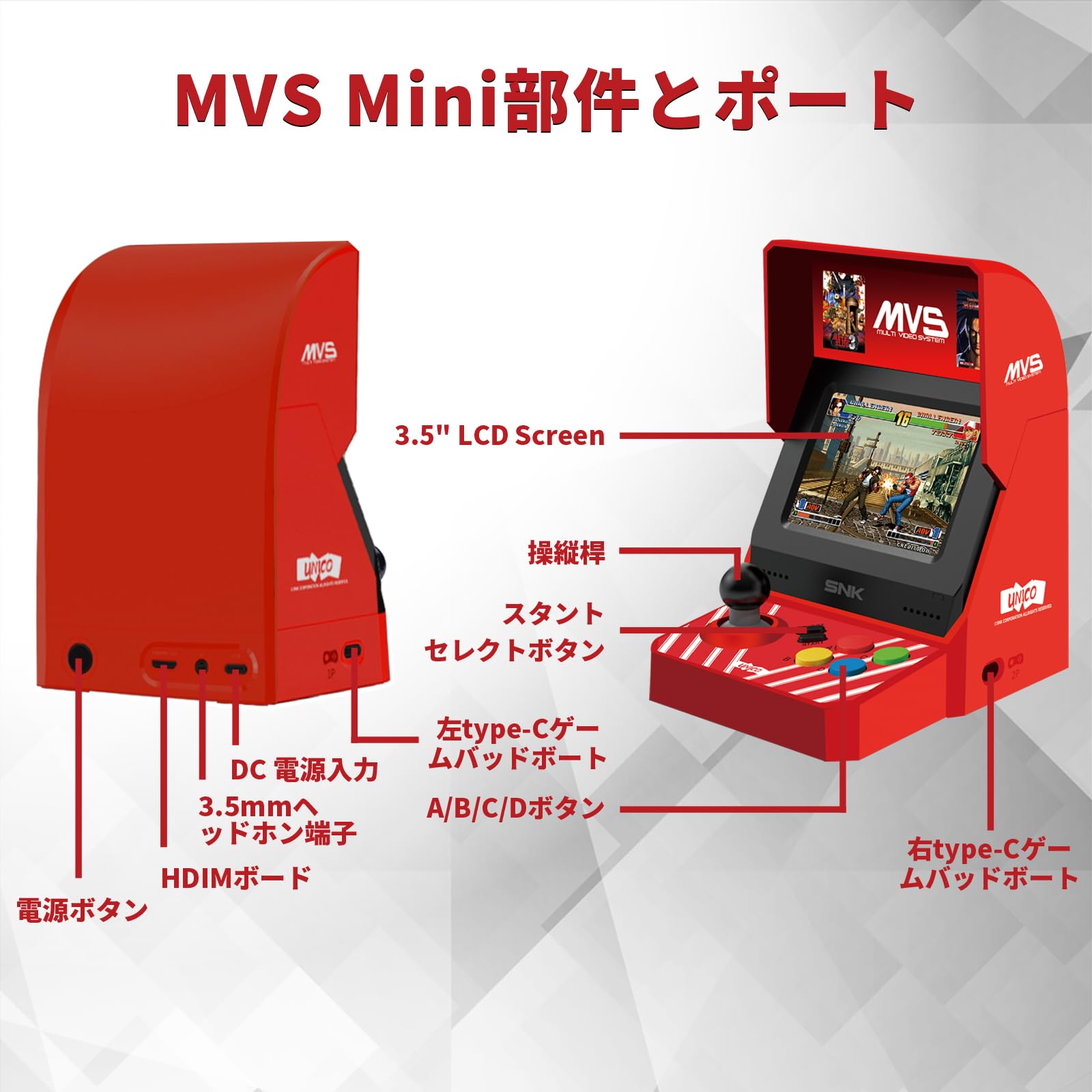 Amazon.co.jp: 【SNKライセンス ゲーム機】 UNICO SNK MVS Mini - SNK 