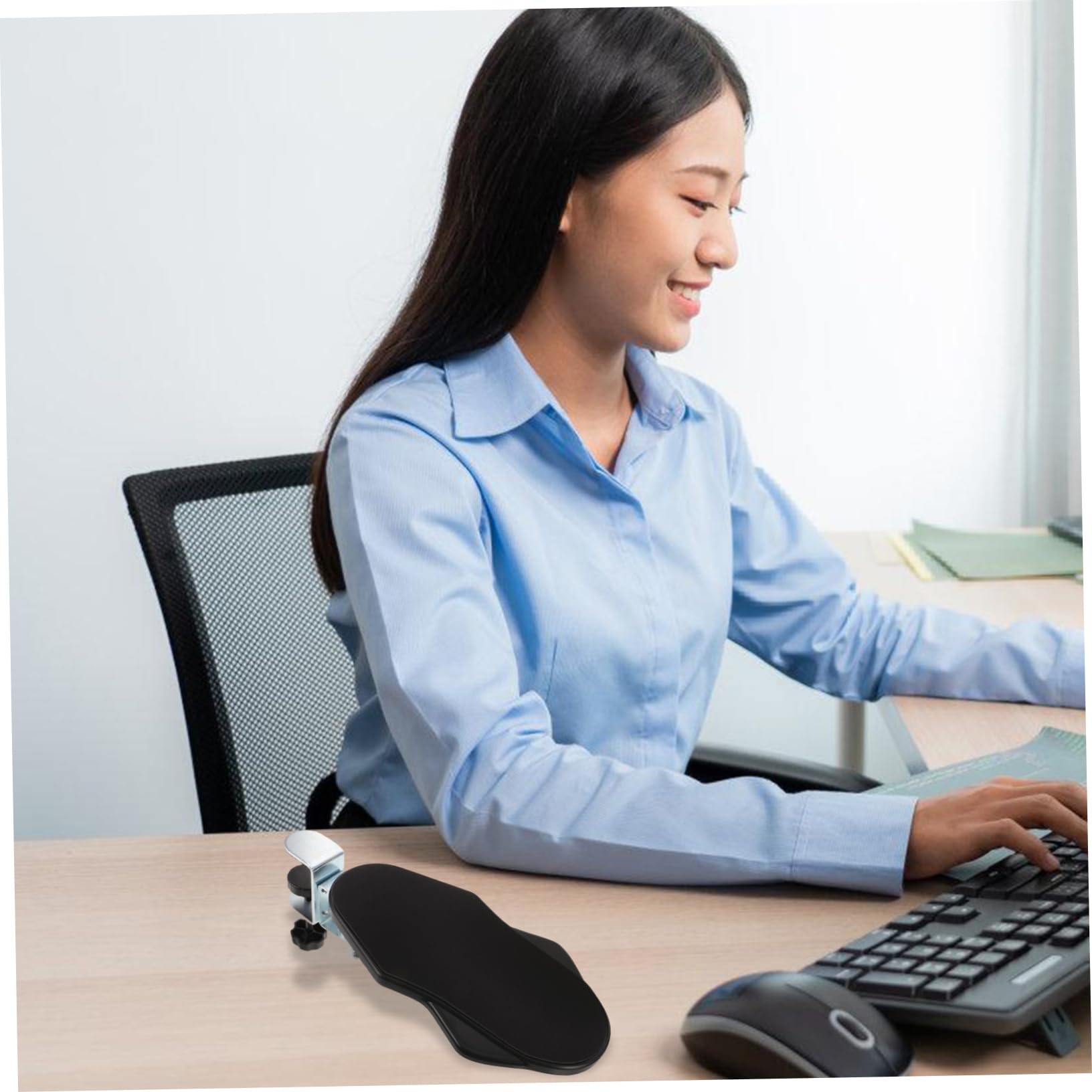 Reposabrazos de Abs y Hierro Plegable Extensor de Escritorio Ergonómico Soporte Cómodo para Oficina y Viaje de Negocios para Uso Prolongado en Computadora