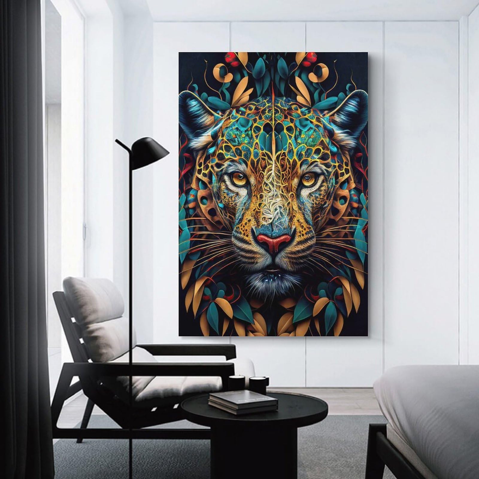 Junmoney Unframe-The Cunning Jaguar The Cunning Jaguar Decorative Canvas Print 20X30inch(50X75cm), For Home, Office, Studio Or Guest Room, Versatile Wall Decor For Many Rooms