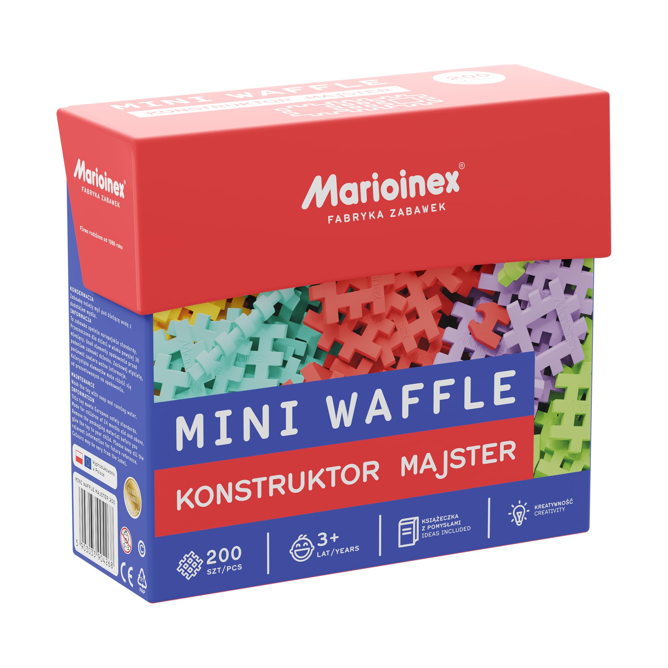 Marioinex 904268 klocki Mini Waffle Konstruktor Majster 200 elementów