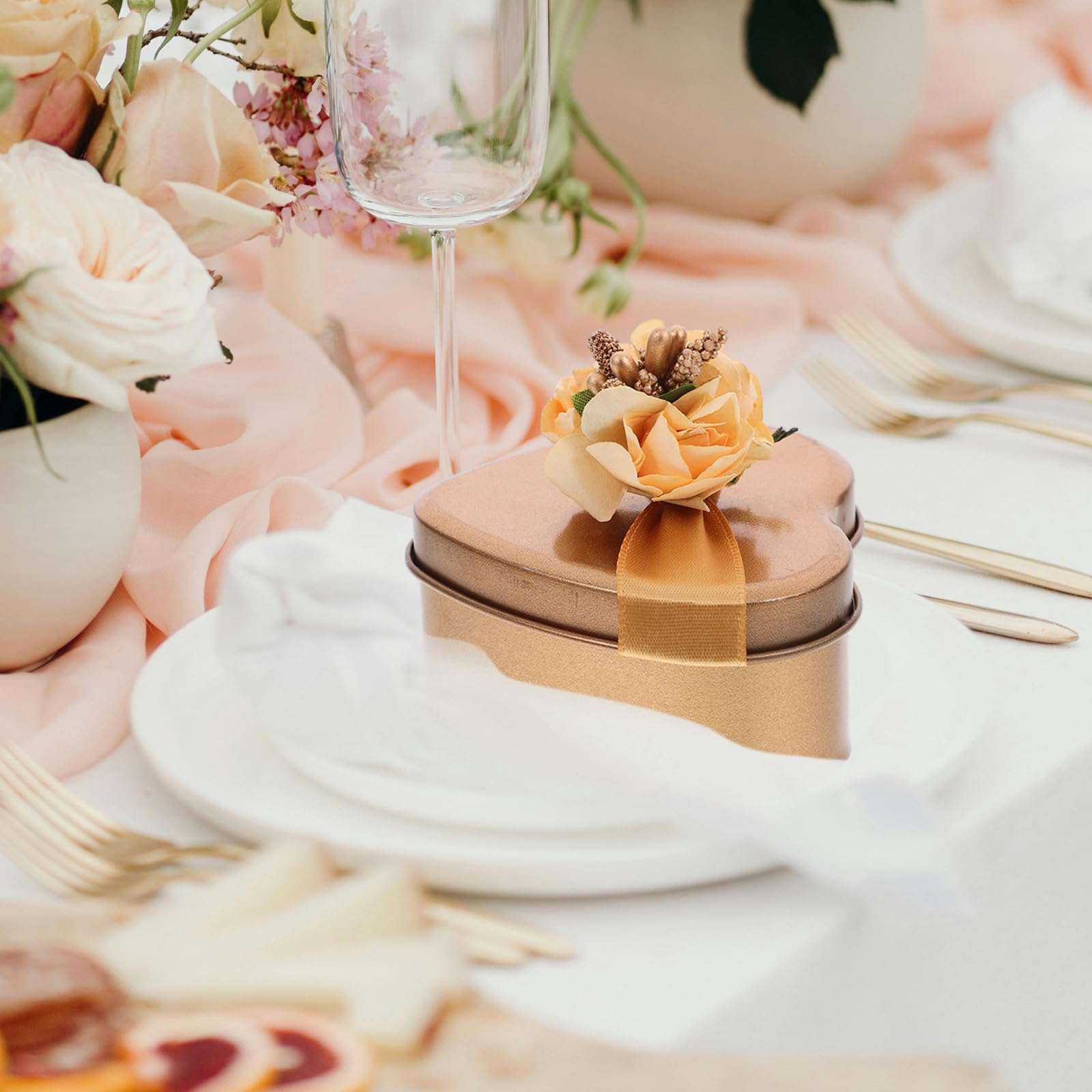 Mobestech 12pezzi Scatole Cuore Lamiera Per Matrimonio Confezione Da Portaconfetti Per Sorprese Indimenticabili Per Caramelle e Piccoli Regali