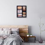 4x6 5-Opening Collage Picture Frame Black Wood Photo Frames for 4x6 Inch Pictures Display Made for Tabletop Stand and Wall Mounting