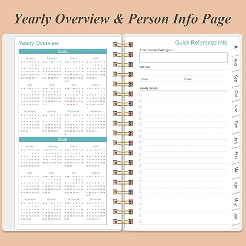 Miniatura 5 de Agenda de bolsillocalendario 2024-2025  Agenda semanal y mensual A6, julio 2024 a junio 2025, 3.75 x 6.75 pulgadas con cubierta flexible, pestañas,