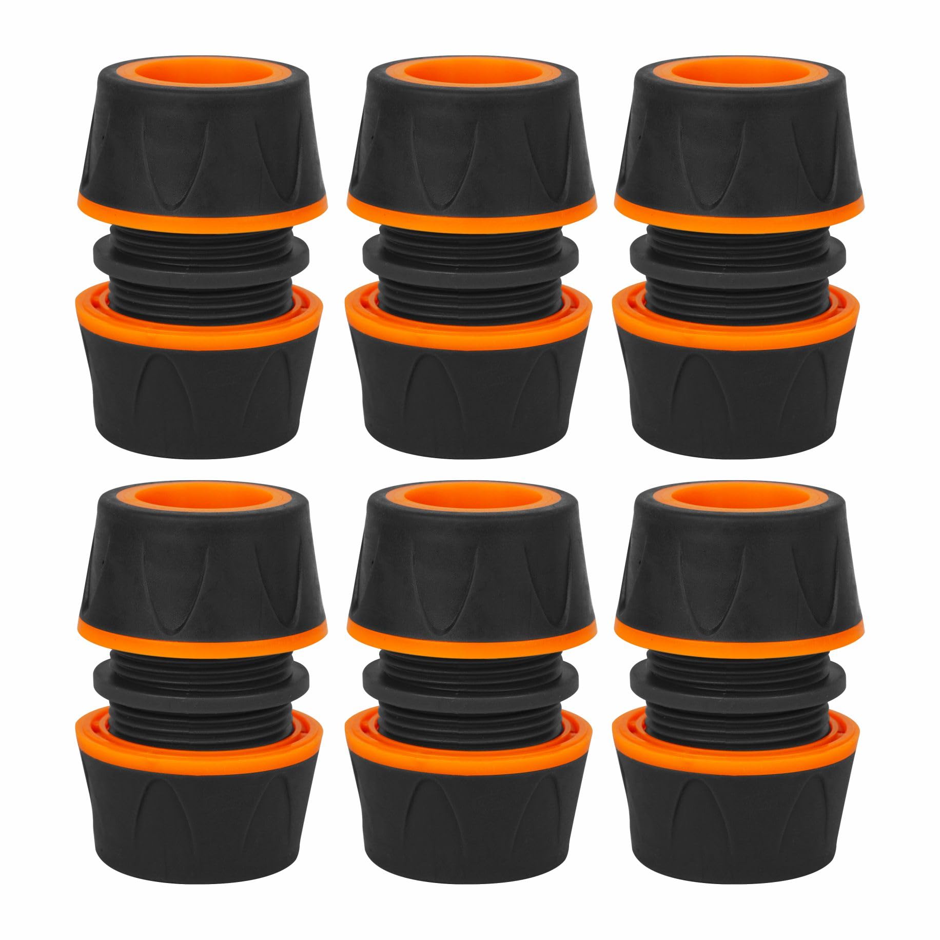 6pcs Hosepipe Repair Connector Extender for 1/2'' Garden Hose Pipe Quick Repair Connection, Hose Connector Set for Quickly Repair Damaged and Leaking Hoses