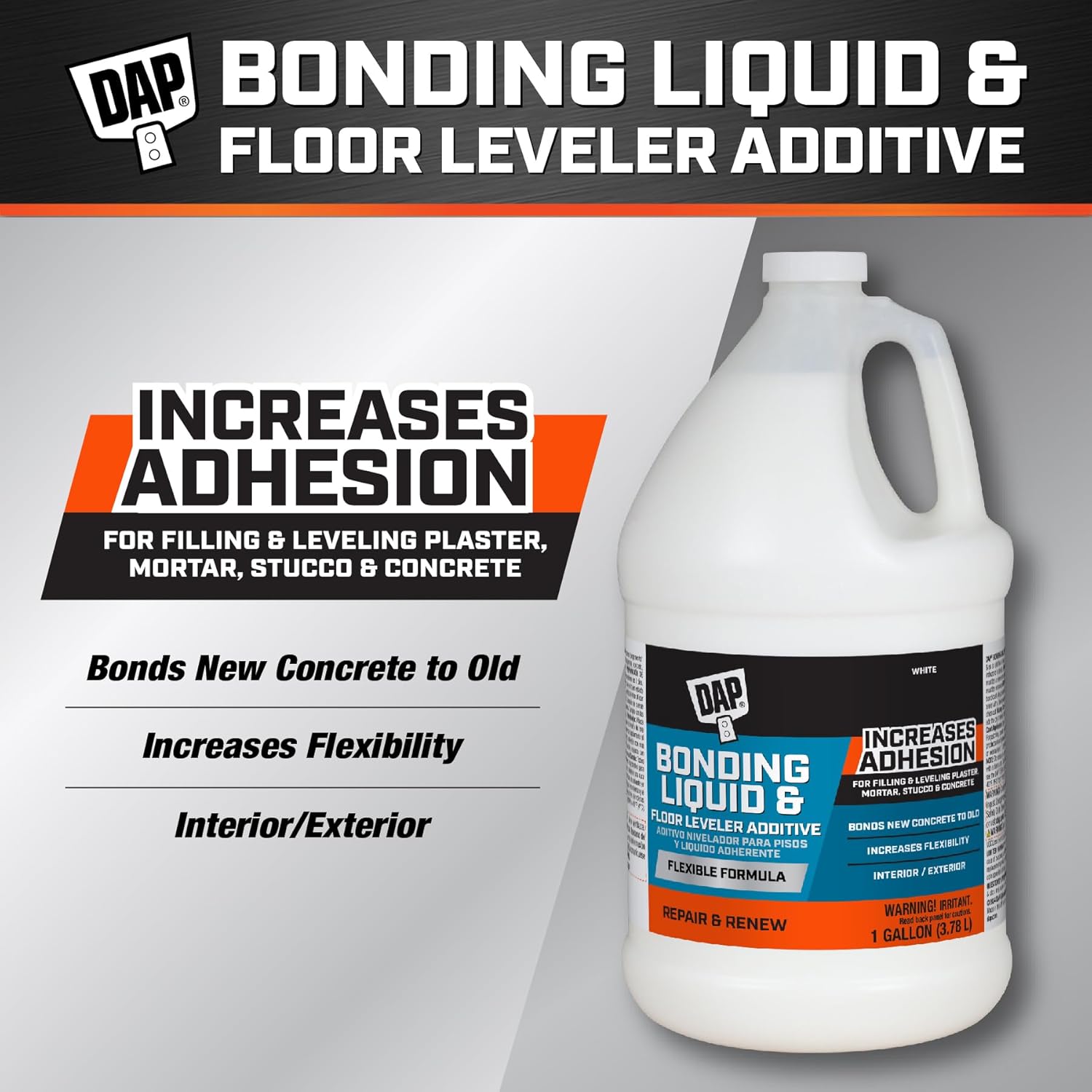 DAP Bonding Liquid & Floor Leveler Additive, White, 1 Gal (7079835090)