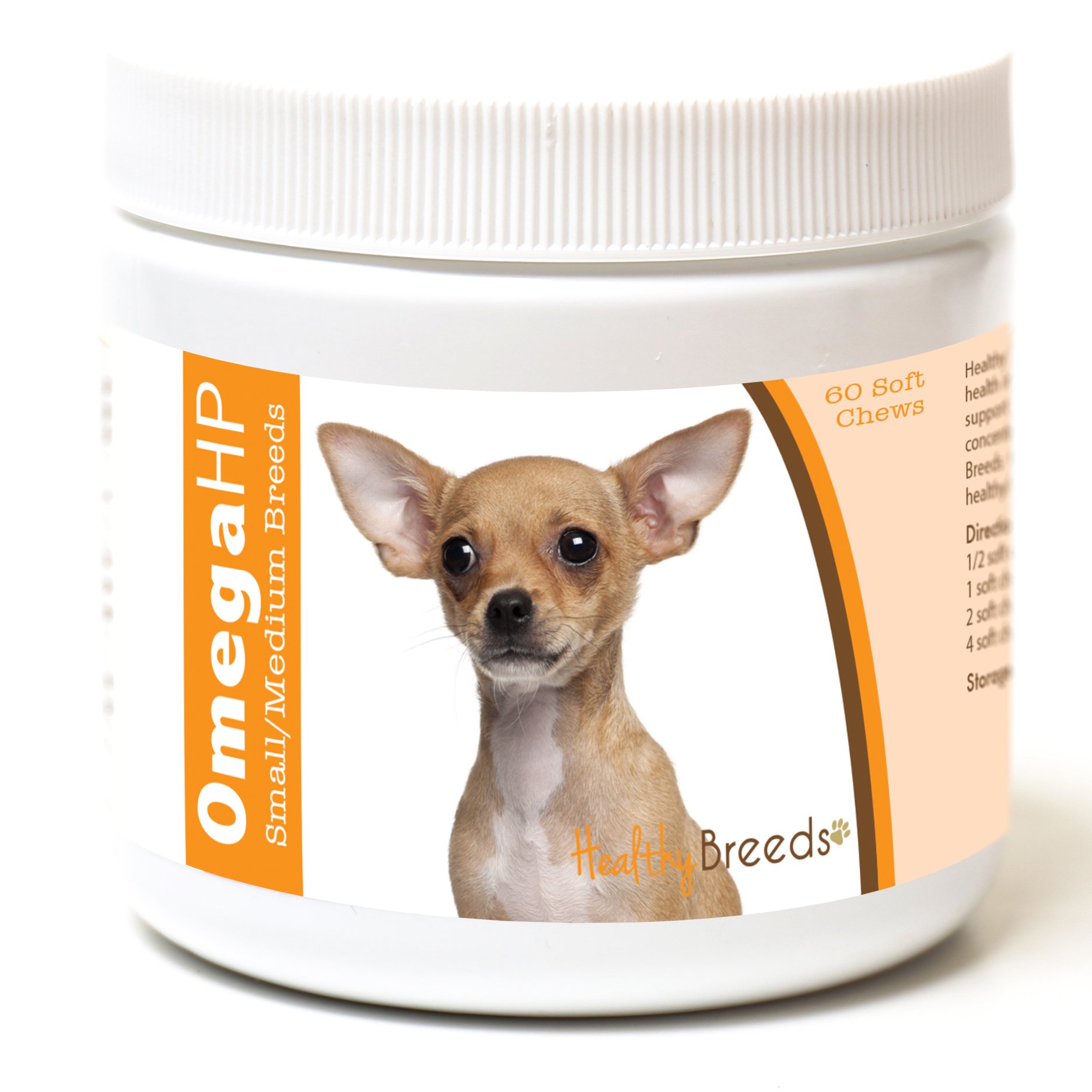 Healthy Breeds Chihuahua Omega HP Fatty Acid Skin and Coat Support Soft Chews 60 Count