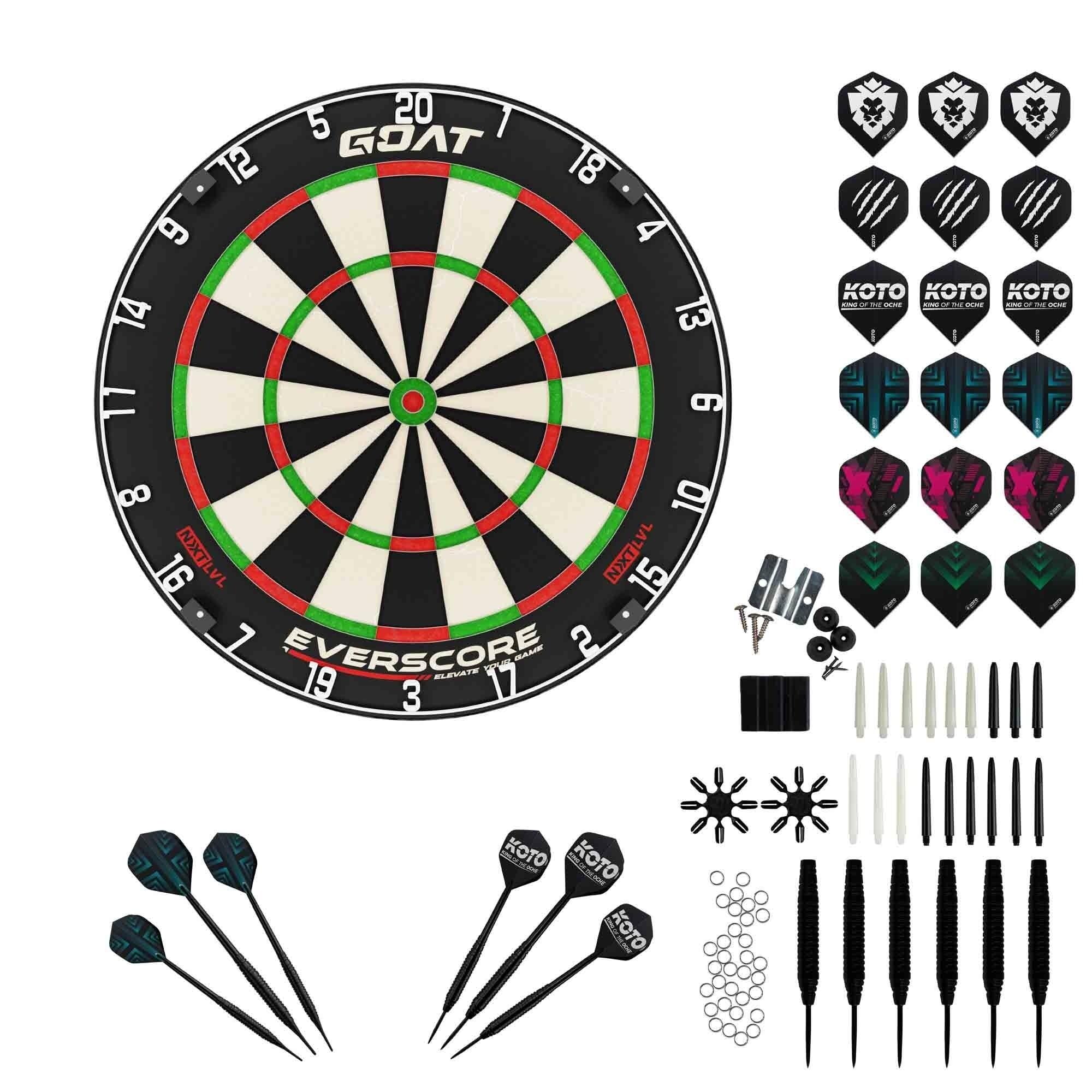 GOAT - Everscore NXT LVL Dartscheibe, Ultradünnem Draht, Dartscheibe Steeldart