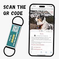 Vista 4 de Etiqueta de identificación de perro deslizable con código QR, etiqueta silenciosa personalizada personalizada para mascotas - Gratis en línea