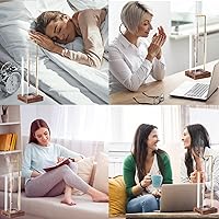 Vista 7 de Ceremony Soporte para incienso, soporte de incienso de madera para palos con colector de cenizas de vidrio, quemador de incienso anticenizas con 20