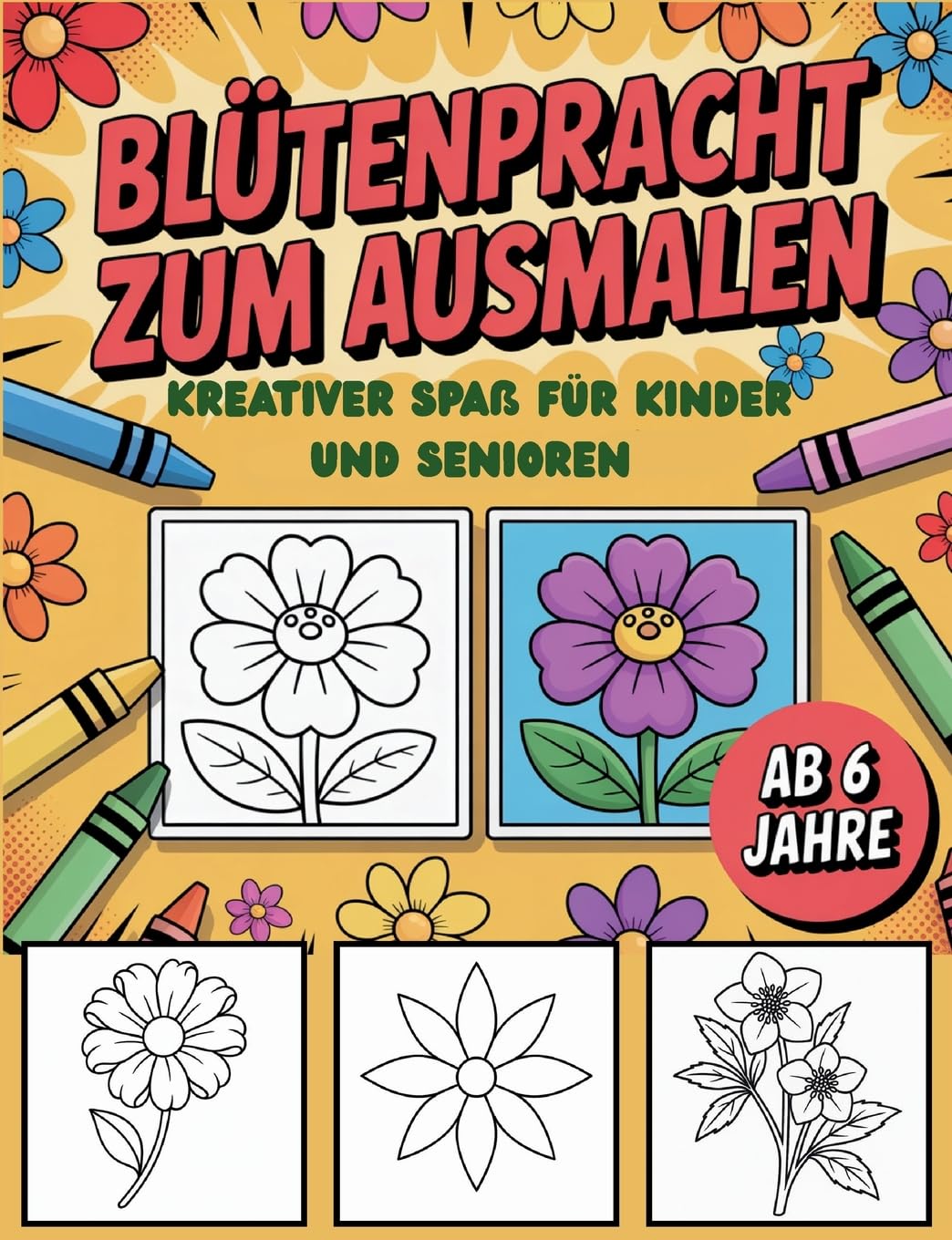 Blütenpracht zum Ausmalen: Kreativer Spaß für Kinder und Senioren