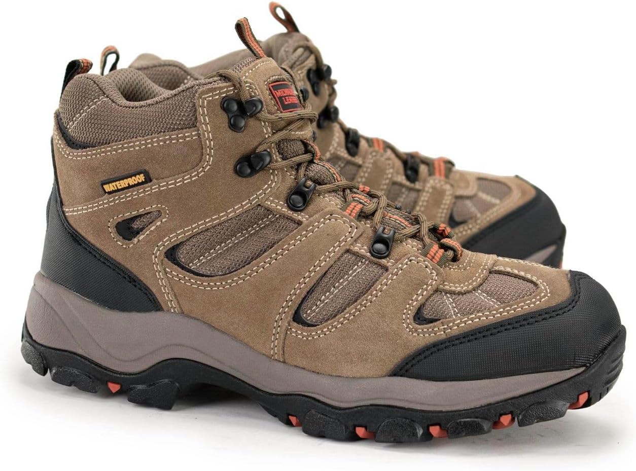 Milwaukee Leather Men's Brown Suede Lace-Up Waterproof Outdoor Hiking Boots MBM9150