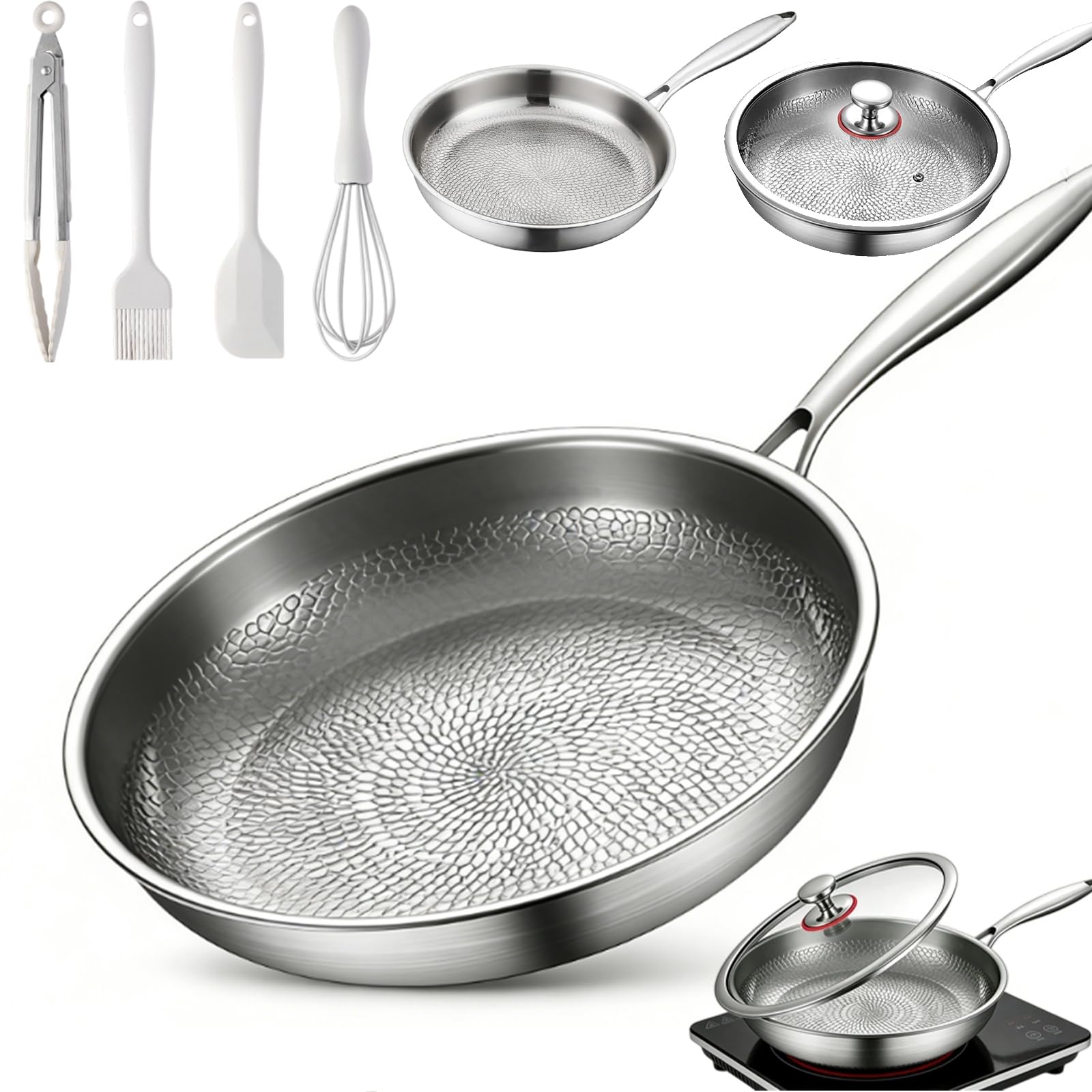 2026 New Kovali Titan Bratpfanne, Titan Pfanne Unbeschichtet, 24/26/28/30/32 Cm Titans Premium Pfanne, Scratch-Resistant, Suitable For Induction, Gas, Electric, Oven-Safe (Not Deckel,28CM)